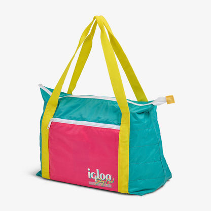 Retro Packable Puffer 20-Can Cooler Bag